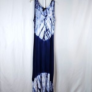 Ashley Stewart Tie- Dyed Blue & White Dress Sz 14/16